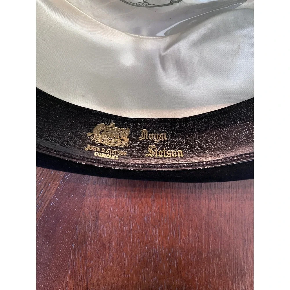 Stetson Royal Fedora Mens 7 1/4 Black Excellent Vintage Fur Felt Dress Hat